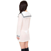 Starfire Daydream - Captivating Sailor-Inspired Mesh Dress Kimono's and Gowns